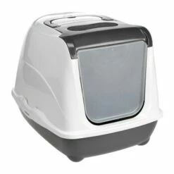 AniOne Katzentoilette Flip Cat S Dunkelgrau