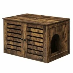 FEANDREA Katzenklo Mit Tür Vintagebraun